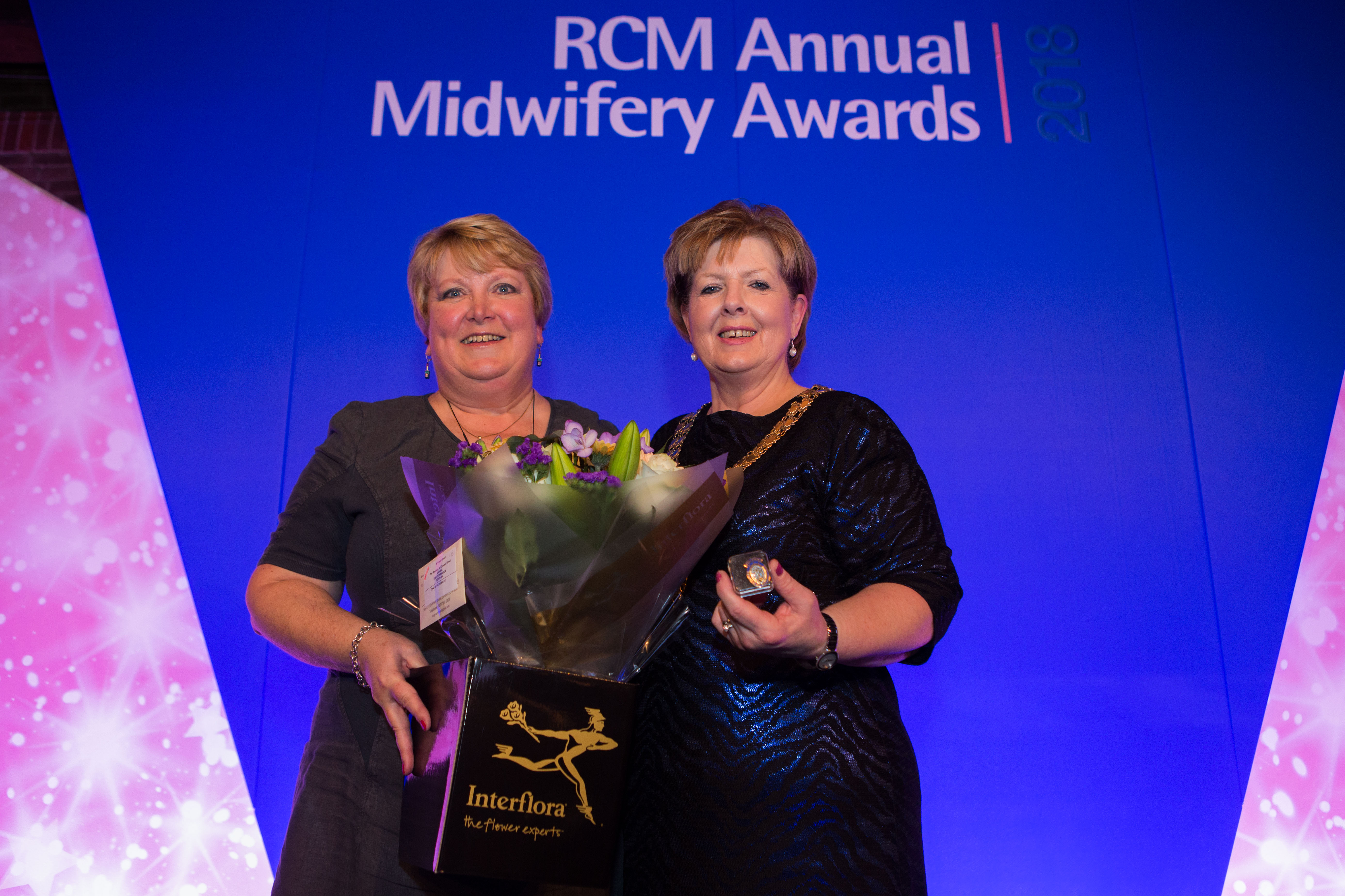 Honorary Fellow Gail Johnson with RCM President Kathryn Gutteridge